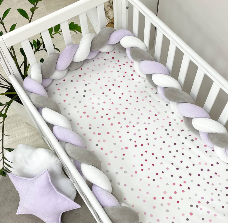 Бортик Коcа біла/сіра/ліла 120, 220 см