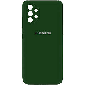 Чохол Silicone Cover My Full Color Camera (A) для Samsung Galaxy A52 4G / A52 5G Full camera, Зелений / Dark green