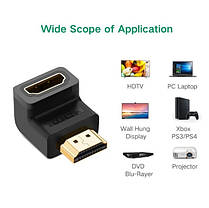 Перехідник HDMI Ugreen HD112 кутовий 90 градусів штекер-гніздо, фото 3