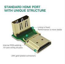 Перехідник HDMI Ugreen HD112 кутовий 90 градусів штекер-гніздо, фото 4