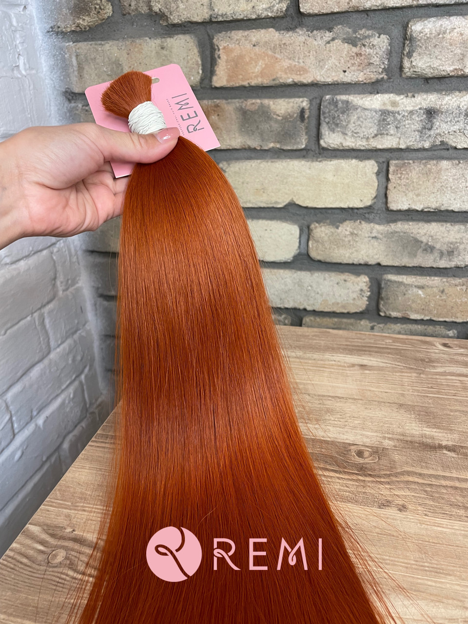 Слов'яне волосся в зрізі 40 см. Колір #30 Натуральний рудий, фото 1