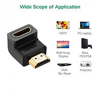 Перехідник HDMI Ugreen HD112 кутовий 270 градусів штекер-гніздо, фото 6