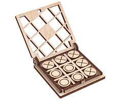Іграшка дерев'яна 3D-модель "Гра. Хрестики нолики" №1 №10304/ПлейВуд/