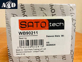 Підшипник передньої маточини Daewoo Matiz 1998-->2009 Sato Tech (Англія) WB90211, фото 2