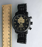 Часы мужские наручные Государственная Пограничная Служба Украины, часы на браслете ДПСУ, ГПСУ, черные
