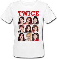 Женская футболка Twice - Collage Members (белая)