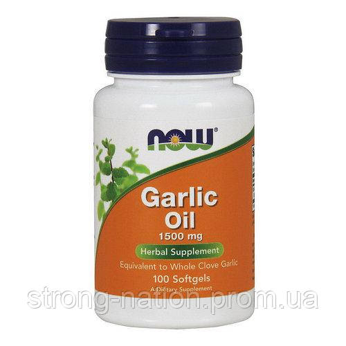 Часникове масло Garlic Oil Now Foods - 1500 mg - 100 Softgels