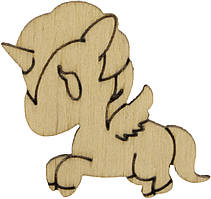 Єдиноріг з крилами 3х2см фанера асорті(5)