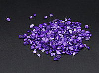 Натуральный перламутр крошка фиолетовый скол ракушка 2-8 мм (10 грамм) для декора в аквариум
