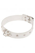 Нашийник з натуральної шкіри Slash Leather Restraints Collar, White