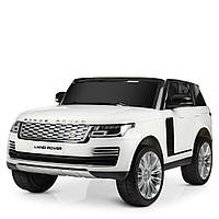 Детский электромобиль Land Rover (4 мотора по 35W, 2 аккум12V9AH, MP3, USB) Джип Bambi M 4175 Белый