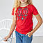 Червона футболка для дівчинки Зоряна, фото 4