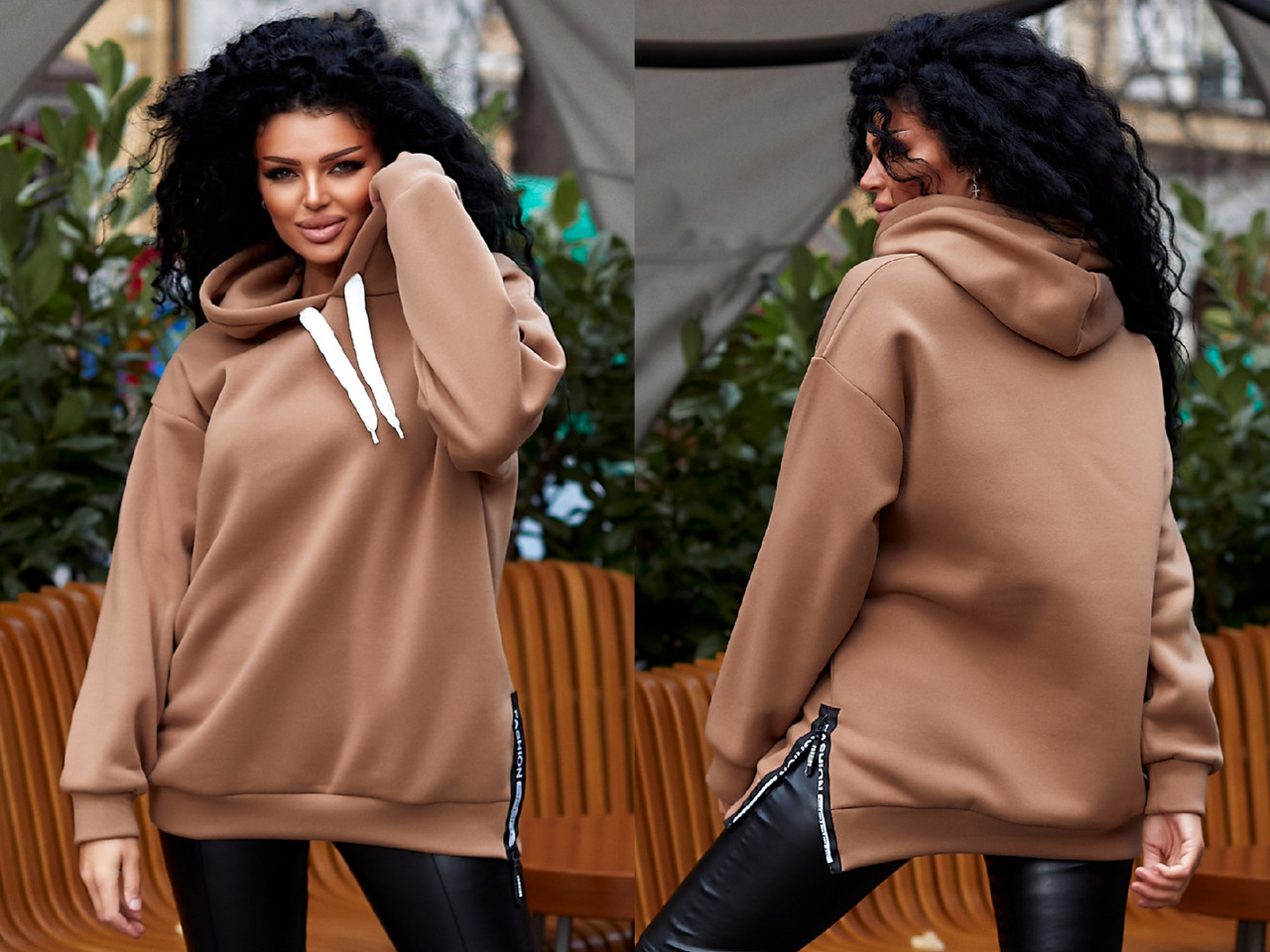 Стильна утеплена жіноча худі "Oversize" Angelo Style, фото 1