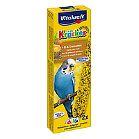 Ласощі для хвилястих папуг Vitakraft «Kracker Original + Egg & Grass Seeds» 2 шт. (Яйце і насіння)