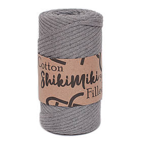 Трикотажний бавовняний шнур Cotton Filled 5 мм, колір Сірий