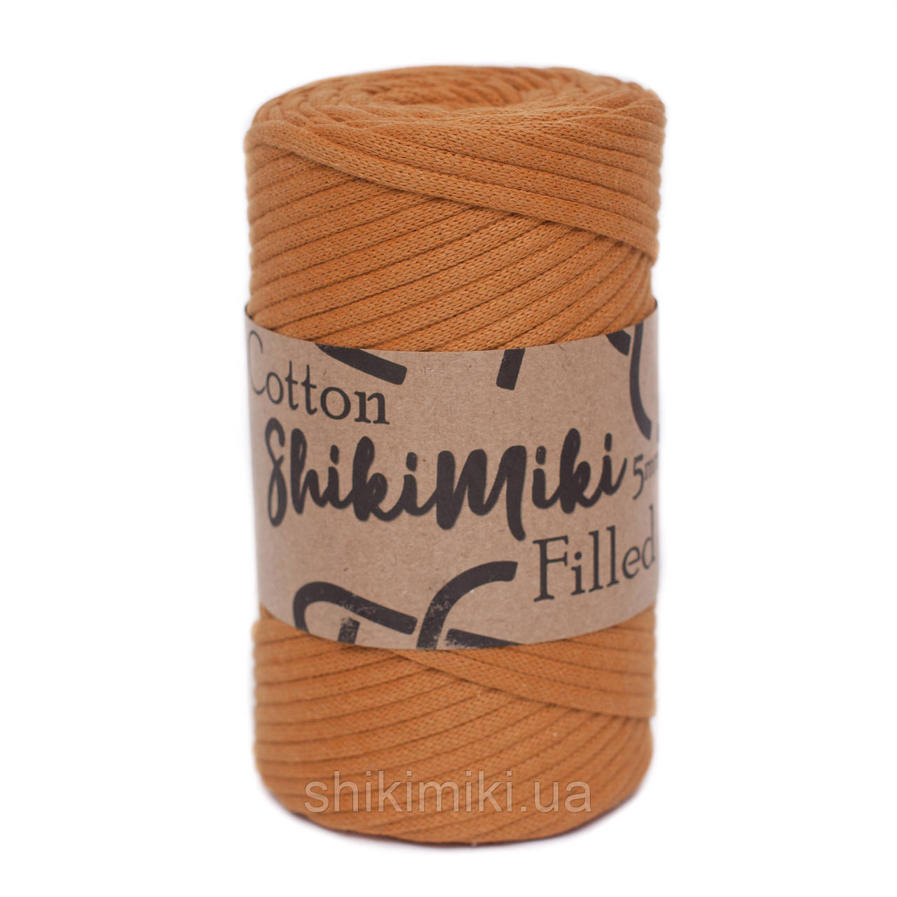 Трикотажний бавовняний шнур Cotton Filled 5 мм, колір Каррі