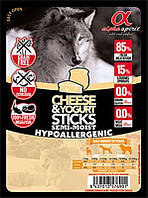 Alpha Spirit (Альфа Спіріт) Sticks Cheese & Yogurt - напіввологу ласощі для собак (палички з йогуртом і