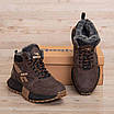 Кожані чоловічі черевики Reebok, зимові черевики з хутром, чоловіче тепле зимове взуття, фото 2