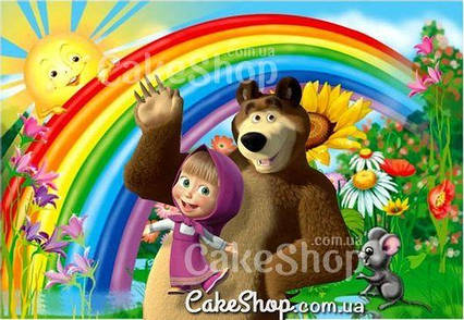 Цукрова картинка Маша і Ведмідь 4