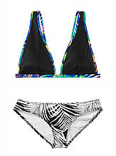 Купальник Victorias Secret V-топ і плавки бікіні art973024 (Білий/Чорний, розмір XS)