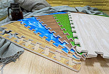 Коврик пазл мат EVA мягкое напольное покрытие 60х60см 1мм коврик для игровых комнат зелений ЕВА МР4, фото 4