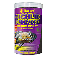 Сухий корм для акваріумних риб Tropical в гранулах «Cichlid Omnivore Medium Pellet» 1 л (для всіх цихлид)