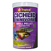 Сухий корм для акваріумних риб Tropical в гранулах «Cichlid Omnivore Small Pellet» 1 л (для всіх цихлид)