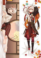 Дакімакура 150х50 см Кедекара Казуха Геншин Genshin Impact Kaedehara Kazuha Подушка зі знімною навол