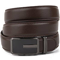 Ремень Мужской Тонкий C Пряжкой Автомат И Коричневой Заливкой Vintage 20308 Коричневый Shopingo Ремінь