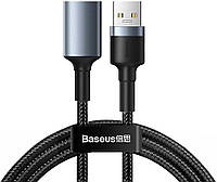 Удлинитель Baseus cafule USB 3.0 AM / AF 2A штекер - разъём 1М Dark gray (CADKLF-B0G)