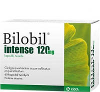 Капсули для покращення мозкового кровообігу Білобіл, Bilobil intense, 120 мг/60 капсул