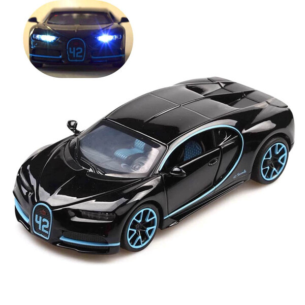 Машинка Bugatti Chiron іграшка моделька металева колекційна 14 см Чорний (59346)