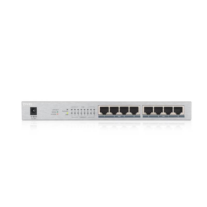 Комутатор ZYXEL GS1008HP (GS1008HP-EU0101F) (8xGE PoE+, PoE 60 W)
