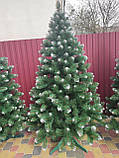 Засніжена штучна Ялинка ногогодняя Снігова Королева 1,3 м, новорічні штучні пвх їли ялинки і сосни з інеєм, фото 6