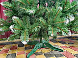 Засніжена штучна Ялинка ногогодняя Снігова Королева 1,3 м, новорічні штучні пвх їли ялинки і сосни з інеєм, фото 10