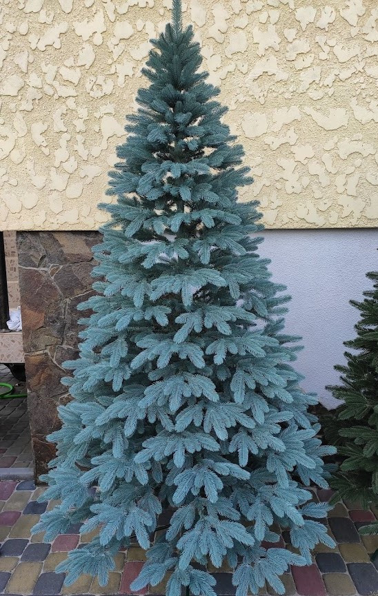 Исскуственные елки литая Премиум 2,5 м голубая Пышная ёлка Новогодняя Ель Премиум качество 250 см - фото 5 - id-p1502320799