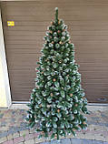 Пишна новорічна штучна Ялинка ногогодняя 1,5 м з інеєм, шишками і перлами, штучні ялини і сосни з напиленням, фото 3