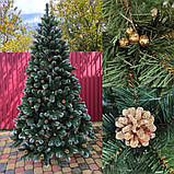 Штучна Ялинка 2,2 м з інеєм, шишками та перлами, Штучні ялинки та сосни, фото 7