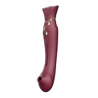 Ультрасучасний вібратор 3 в 1 Zalo Queen, Wine Red LB, фото 2