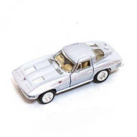 Машинка KINSMART Corvette Sting Ray 1963 1:32 серебристый KT5358W