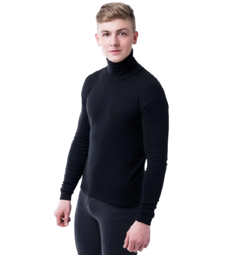 Чоловічий гольф бавовна з начосом Kolo 3XL чорний