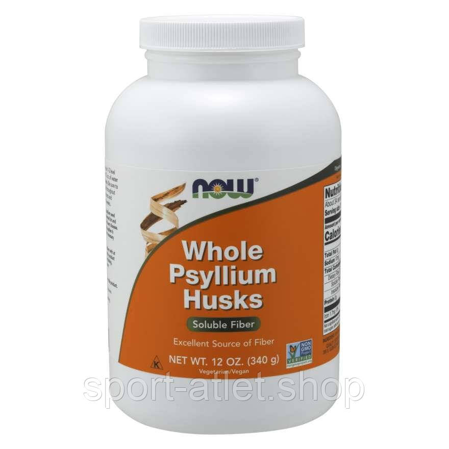 Натуральна добавка NOW Whole Psyllium Husks, 340 грам, фото 1