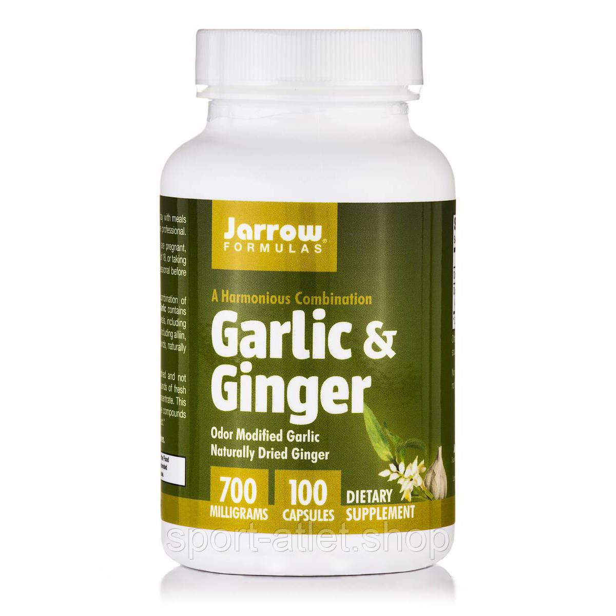 Натуральна домішка Jarrow Formula Garlic&Ginger, 100 капсул, фото 1
