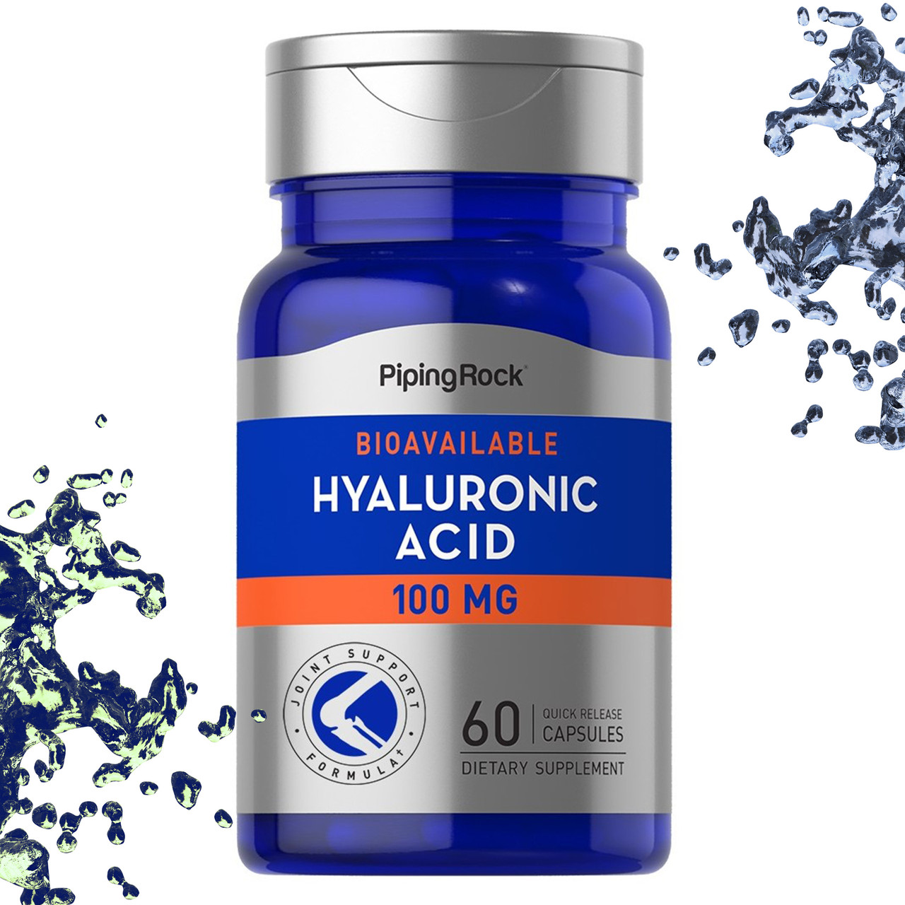 Гіалуронова кислота Piping Rock Hyaluronic Acid 100 мг 60 капсул, фото 1