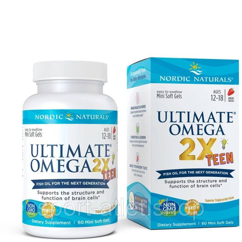 Жирні кислоти Nordic Naturals Ultimate Omega 2X Teen, 60 капсул