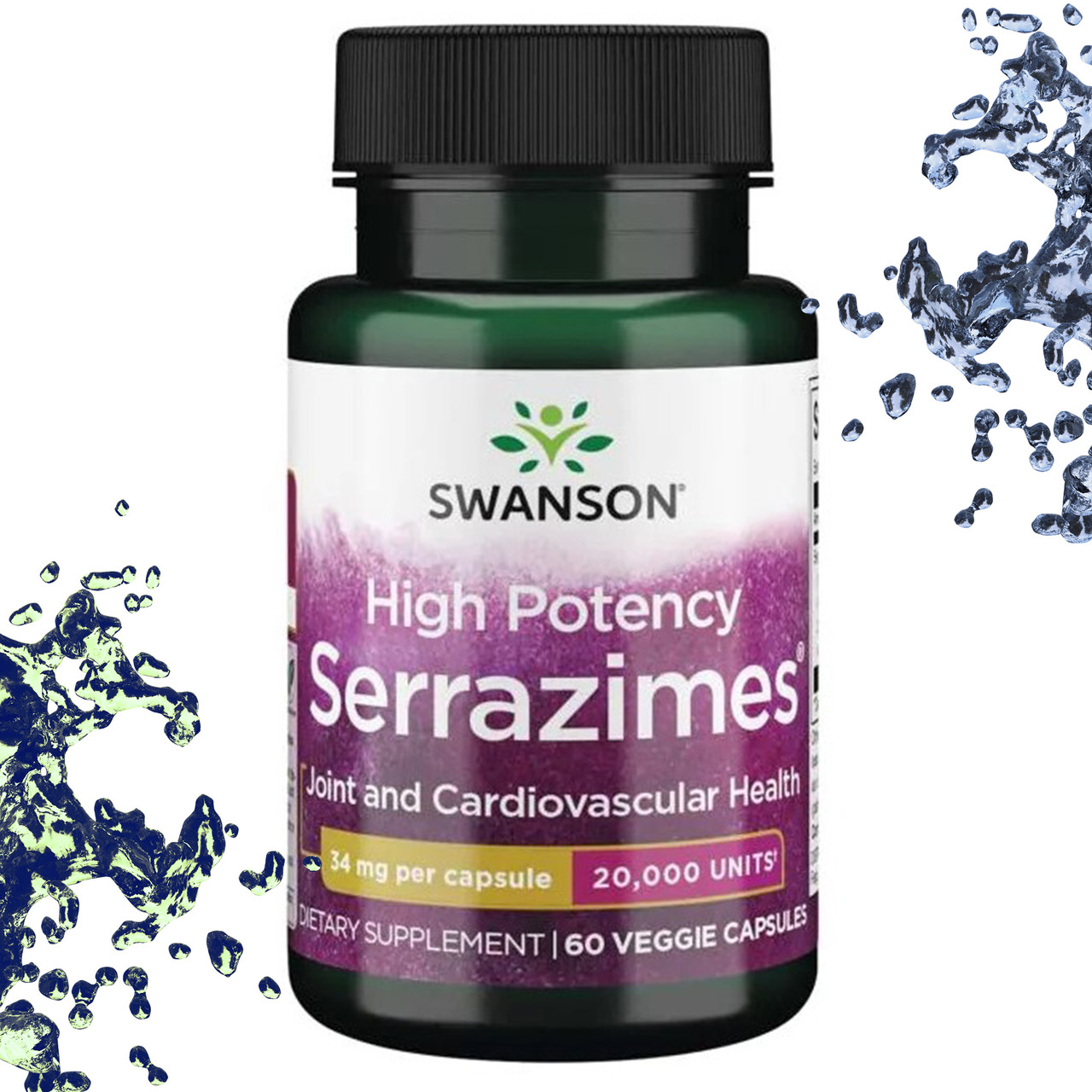 Серразим Swanson Serrazimes 34 мг (20.000 units) 60 вегетаріанських капсул