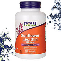 Лецитин Подсолнечника NOW Foods Sunflower Lecithin 1200 мг 100 гелевых капсул