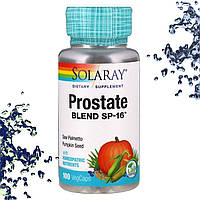 Добавка для простати Solaray Prostate Blend SP-16 (Пальметто і Насіння Гарбуза) 100 вегетаріанських капсул