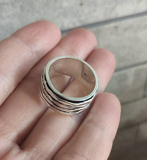 Медитативное  кольцо спиннер в серебре 20 р., фото 2