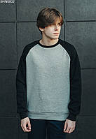 Утепленный свитшот мужской осень/зима Staff gray & black fleece серый 8HN0002 S, 46